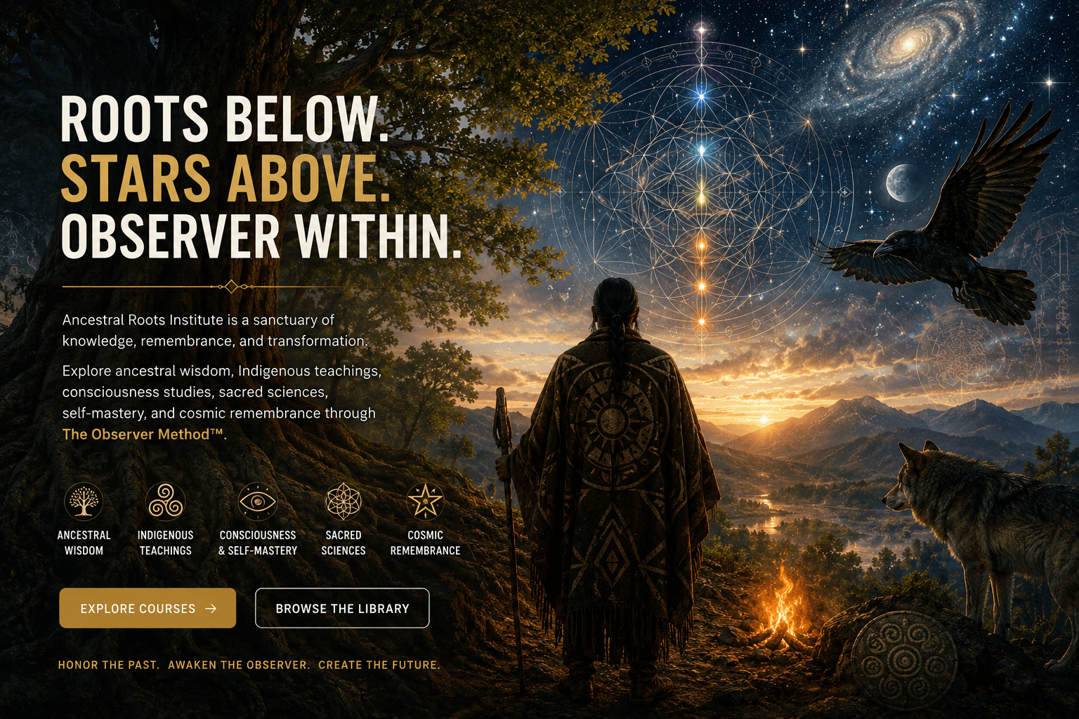 Roots Below. Stars Above. Observer Within. — Ancestral Roots Institute